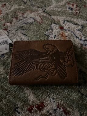 New Mundi Mens Wallet - Leather with embossed eagle